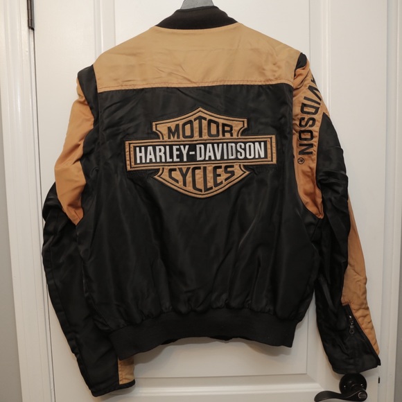 Vintage Harley Davidson Black Orange Jacket - Picture 3 of 5